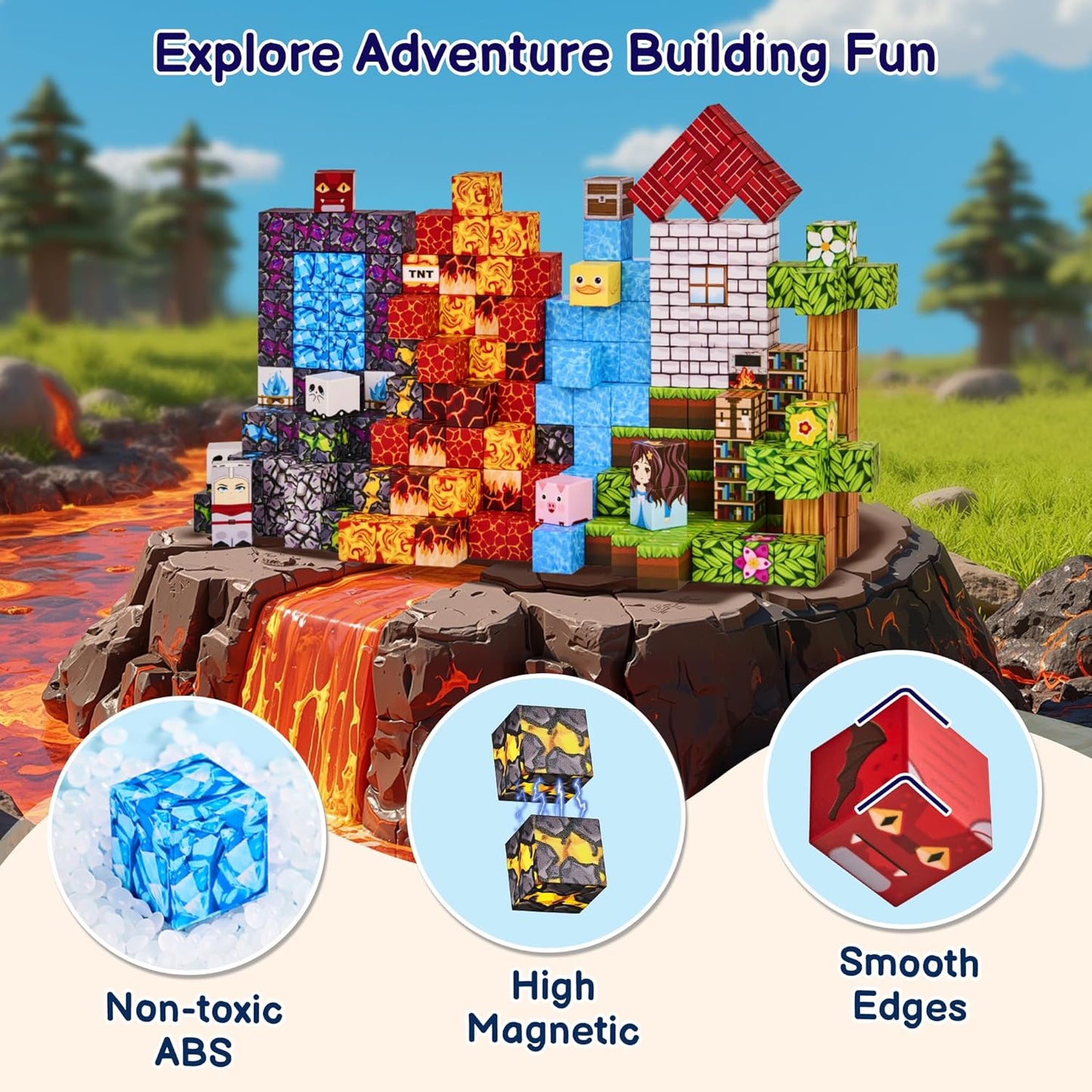 200 PCS Magnetic Building Blocks – Build, Explore & Learn Through Play